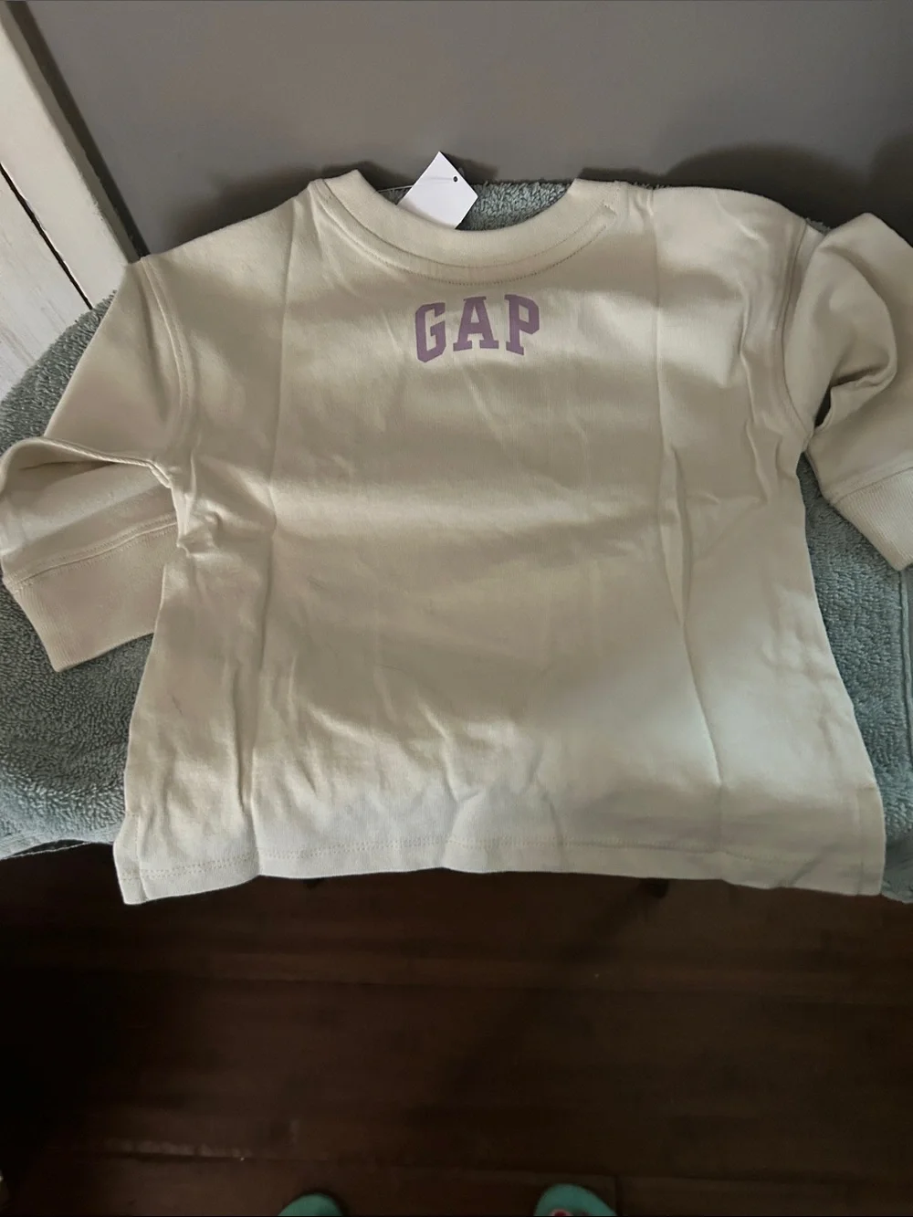 Girls' Disney Moana Cream Long-Sleeve Top with Purple Graphic